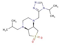 (4aR*,7aS*)-1-isobutyl-4-[(4-isopropyl-4H-1,2,4-triazol-3-yl)methyl]octahydrothieno[3,4-b]pyrazine 6,6-dioxide
