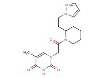 5-methyl-1-(2-oxo-2-{2-[2-(1H-pyrazol-1-yl)ethyl]-1-piperidinyl}ethyl)-2,4(1H,3H)-pyrimidinedione