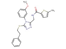 N-({4-(3-methoxyphenyl)-5-[(2-phenylethyl)thio]-4H-1,2,4-triazol-3-yl}methyl)-5-methyl-2-thiophenecarboxamide