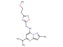 5-isopropyl-N-{[3-(2-methoxyethyl)-1,2,4-oxadiazol-5-yl]methyl}-2-methylpyrazolo[1,5-a]pyrimidin-7-amine