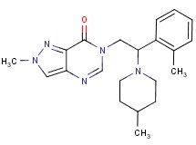2-methyl-6-[2-(2-methylphenyl)-2-(4-methyl-1-piperidinyl)ethyl]-2,6-dihydro-7H-pyrazolo[4,3-d]pyrimidin-7-one