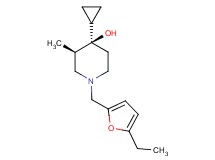 (3R*,4R*)-4-cyclopropyl-1-[(5-ethyl-2-furyl)methyl]-3-methyl-4-piperidinol