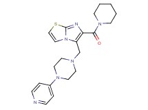 6-(1-piperidinylcarbonyl)-5-{[4-(4-pyridinyl)-1-piperazinyl]methyl}imidazo[2,1-b][1,3]thiazole