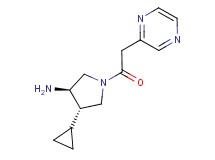 (3R*,4S*)-4-cyclopropyl-1-(pyrazin-2-ylacetyl)pyrrolidin-3-amine