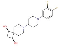 (1R*,3S*)-7-[1-(3,4-difluorophenyl)piperidin-4-yl]-7-azaspiro[3.5]nonane-1,3-diol