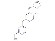 2-ethyl-4-({4-[(1-methyl-1H-imidazol-2-yl)methyl]piperazin-1-yl}methyl)pyrimidine