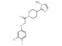 1-[(3-chloro-4-fluorophenoxy)acetyl]-4-(1-methyl-1H-imidazol-2-yl)piperidine