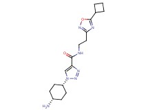 1-(cis-4-aminocyclohexyl)-N-[2-(5-cyclobutyl-1,2,4-oxadiazol-3-yl)ethyl]-1H-1,2,3-triazole-4-carboxamide