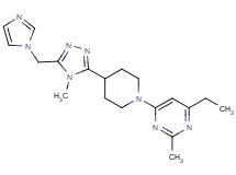 4-ethyl-6-{4-[5-(1H-imidazol-1-ylmethyl)-4-methyl-4H-1,2,4-triazol-3-yl]piperidin-1-yl}-2-methylpyrimidine