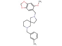 2-[(6-methoxy-1,3-benzodioxol-5-yl)methyl]-7-(3-methylbenzyl)-2,7-diazaspiro[4.5]decane