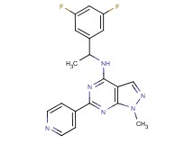 N-[1-(3,5-difluorophenyl)ethyl]-1-methyl-6-(4-pyridinyl)-1H-pyrazolo[3,4-d]pyrimidin-4-amine