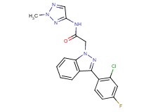 2-[3-(2-chloro-4-fluorophenyl)-1H-indazol-1-yl]-N-(2-methyl-2H-1,2,3-triazol-4-yl)acetamide