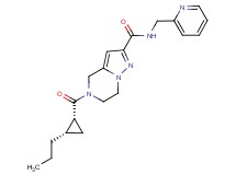 5-{[(1R*,2S*)-2-propylcyclopropyl]carbonyl}-N-(pyridin-2-ylmethyl)-4,5,6,7-tetrahydropyrazolo[1,5-a]pyrazine-2-carboxamide