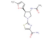 2-[(3S*,4R*)-3-(acetylamino)-4-(5-methyl-2-furyl)-1-pyrrolidinyl]-1,3-thiazole-4-carboxamide