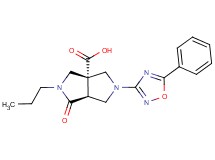 (3aS*,6aS*)-1-oxo-5-(5-phenyl-1,2,4-oxadiazol-3-yl)-2-propylhexahydropyrrolo[3,4-c]pyrrole-3a(1H)-carboxylic acid