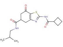 2-[(cyclobutylcarbonyl)amino]-N-isobutyl-7-oxo-4,5,6,7-tetrahydro-1,3-benzothiazole-5-carboxamide