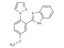 2-[5-methoxy-2-(1H-pyrazol-1-yl)phenyl]-1H-benzimidazole
