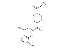 1-(cyclopropylcarbonyl)-N-(2-hydroxyethyl)-N-[(1-methyl-1H-imidazol-2-yl)methyl]-4-piperidinecarboxamide