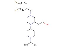 2-[4-(3,4-difluorobenzyl)-1-(1-isopropyl-4-piperidinyl)-2-piperazinyl]ethanol