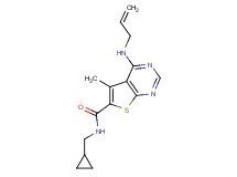 4-(allylamino)-N-(cyclopropylmethyl)-5-methylthieno[2,3-d]pyrimidine-6-carboxamide