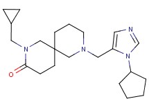 8-[(1-cyclopentyl-1H-imidazol-5-yl)methyl]-2-(cyclopropylmethyl)-2,8-diazaspiro[5.5]undecan-3-one
