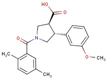 (3S*,4R*)-1-(2,5-dimethylbenzoyl)-4-(3-methoxyphenyl)pyrrolidine-3-carboxylic acid