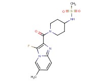 N-{1-[(3-fluoro-6-methylimidazo[1,2-a]pyridin-2-yl)carbonyl]-4-piperidinyl}methanesulfonamide