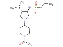 N-[rel-(3R,4S)-1-(1-acetyl-4-piperidinyl)-4-isopropyl-3-pyrrolidinyl]-1-propanesulfonamide hydrochloride