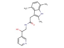 N-[2-hydroxy-2-(3-pyridinyl)ethyl]-2-(2,4,7-trimethyl-1H-indol-3-yl)acetamide trifluoroacetate (salt)