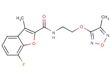 7-fluoro-3-methyl-N-{2-[(4-methyl-1,2,5-oxadiazol-3-yl)oxy]ethyl}-1-benzofuran-2-carboxamide