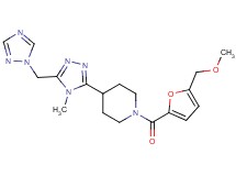 1-[5-(methoxymethyl)-2-furoyl]-4-[4-methyl-5-(1H-1,2,4-triazol-1-ylmethyl)-4H-1,2,4-triazol-3-yl]piperidine