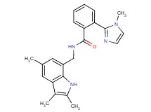 2-(1-methyl-1H-imidazol-2-yl)-N-[(2,3,5-trimethyl-1H-indol-7-yl)methyl]benzamide