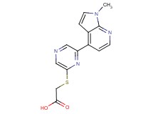 {[6-(1-methyl-1H-pyrrolo[2,3-b]pyridin-4-yl)pyrazin-2-yl]thio}acetic acid