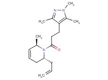 (2R*,6R*)-2-allyl-6-methyl-1-[3-(1,3,5-trimethyl-1H-pyrazol-4-yl)propanoyl]-1,2,3,6-tetrahydropyridine