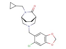 (1S*,5R*)-3-[(6-chloro-1,3-benzodioxol-5-yl)methyl]-6-(cyclopropylmethyl)-3,6-diazabicyclo[3.2.2]nonan-7-one