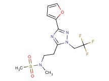 N-{2-[3-(2-furyl)-1-(2,2,2-trifluoroethyl)-1H-1,2,4-triazol-5-yl]ethyl}-N-methylmethanesulfonamide