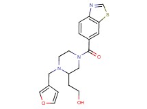 2-[4-(1,3-benzothiazol-6-ylcarbonyl)-1-(3-furylmethyl)piperazin-2-yl]ethanol