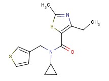 N-cyclopropyl-4-ethyl-2-methyl-N-(3-thienylmethyl)-1,3-thiazole-5-carboxamide