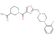 1-[(2-{[4-(2-fluorophenyl)-1-piperazinyl]methyl}-1,3-oxazol-4-yl)carbonyl]-3-piperidinecarboxamide