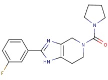 2-(3-fluorophenyl)-5-(pyrrolidin-1-ylcarbonyl)-4,5,6,7-tetrahydro-1H-imidazo[4,5-c]pyridine