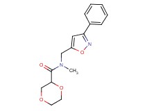 N-methyl-N-[(3-phenyl-5-isoxazolyl)methyl]-1,4-dioxane-2-carboxamide