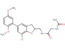 N~2~-acetyl-N~1~-{[7-chloro-5-(2,5-dimethoxyphenyl)-2,3-dihydro-1-benzofuran-2-yl]methyl}glycinamide