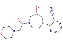 2-[6-hydroxy-4-(morpholin-4-ylacetyl)-1,4-diazepan-1-yl]nicotinonitrile