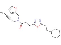 N-2-butyn-1-yl-3-[5-(2-cyclohexylethyl)-1,3,4-oxadiazol-2-yl]-N-(2-furylmethyl)propanamide