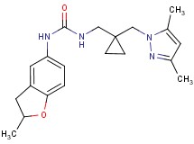 N-({1-[(3,5-dimethyl-1H-pyrazol-1-yl)methyl]cyclopropyl}methyl)-N'-(2-methyl-2,3-dihydro-1-benzofuran-5-yl)urea