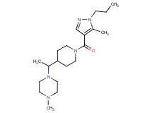 1-methyl-4-(1-{1-[(5-methyl-1-propyl-1H-pyrazol-4-yl)carbonyl]-4-piperidinyl}ethyl)piperazine