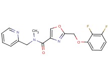 2-[(2,3-difluorophenoxy)methyl]-N-methyl-N-(2-pyridinylmethyl)-1,3-oxazole-4-carboxamide