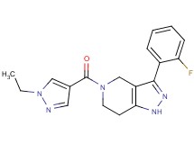 5-[(1-ethyl-1H-pyrazol-4-yl)carbonyl]-3-(2-fluorophenyl)-4,5,6,7-tetrahydro-1H-pyrazolo[4,3-c]pyridine