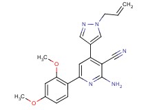 4-(1-allyl-1H-pyrazol-4-yl)-2-amino-6-(2,4-dimethoxyphenyl)nicotinonitrile