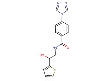 N-[2-hydroxy-2-(2-thienyl)ethyl]-4-(4H-1,2,4-triazol-4-yl)benzamide